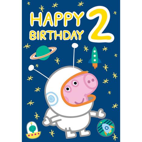 Happy 2nd Birthday Peppa Pig Birthday Card £1.99